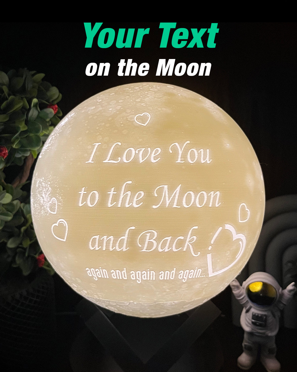 3D Personalized Moon Lamp – Unique Gift